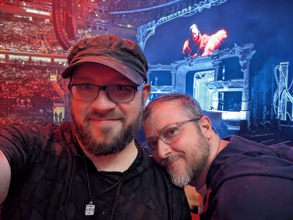My husband and I at Lady Gaga's MAYHEM BALL at Madison Square Garden